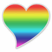 Sticker Rainbow Heart pride lgbtq lgbt flag (Devant)