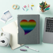 Sticker Rainbow Heart pride lgbtq lgbt flag (Couverture iPad)