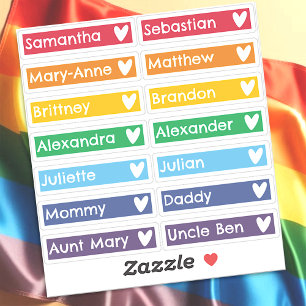 Sticker Rainbow Hearts Indicateur Liste d'invités personna