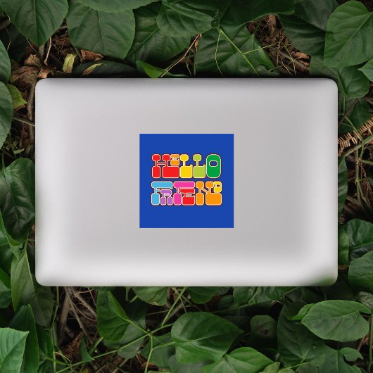 Sticker Rainbow Hello Friend
