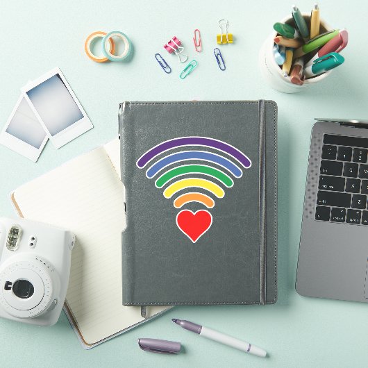 STICKER RAINBOW LOVE WIFI (Couverture iPad)