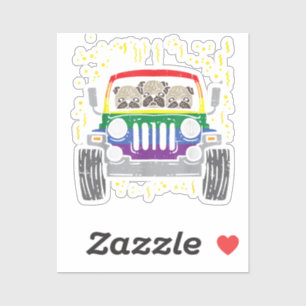 Sticker Rainbow Monster Truck Carlin Chien Gay pride LGBT