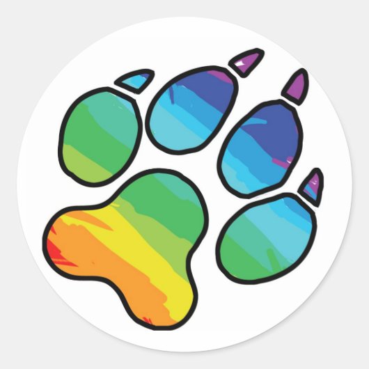 Sticker Rainbow Paw (Devant)