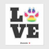 Sticker Rainbow paw (Feuille)