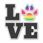 Sticker Rainbow paw (Devant)