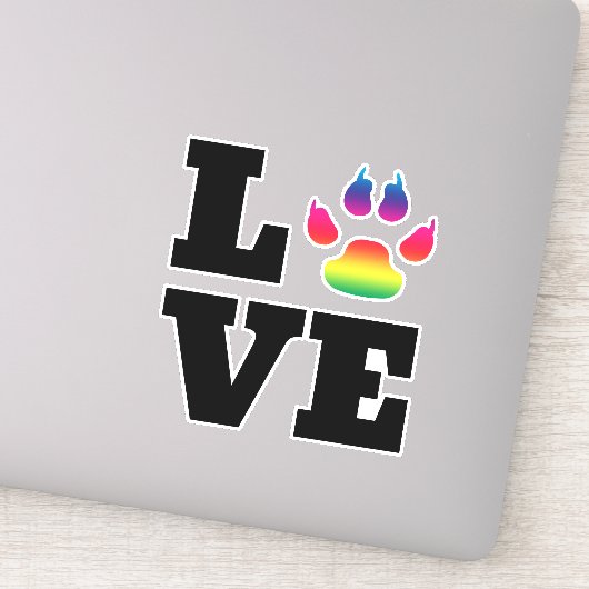 Sticker Rainbow paw (Détail)