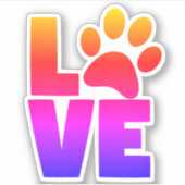 Sticker Rainbow Paw LOVE (Devant)