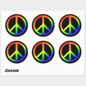 Sticker Rainbow Peace (Feuille)