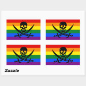 Sticker Rainbow Pirate Pride (Feuille)