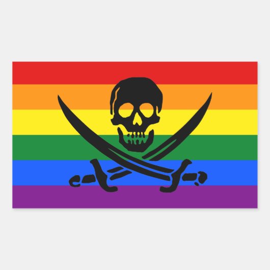 Sticker Rainbow Pirate Pride (Devant)