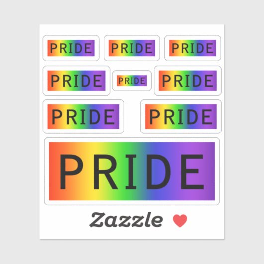 Sticker Rainbow Pride LGBT (Feuille)