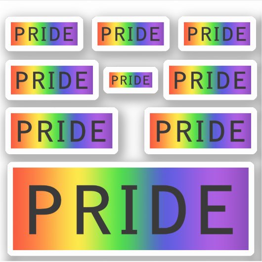 Sticker Rainbow Pride LGBT (Devant)