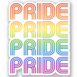 Sticker Rainbow Pride Retro