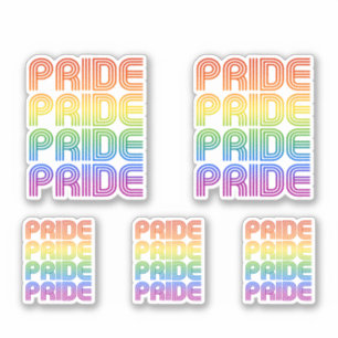 Sticker Rainbow Pride Retro