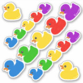 Sticker Rainbow Rubber Ducks (Devant)