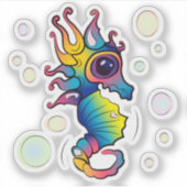 Sticker Rainbow Seahorse (Devant)