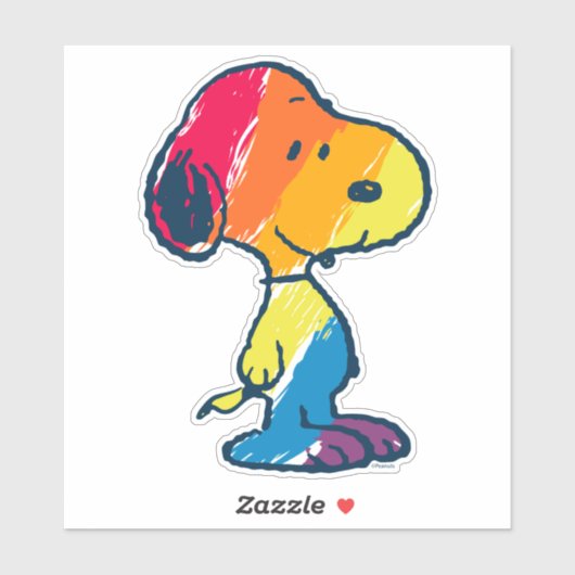 Sticker Rainbow Snoopy (Feuille)
