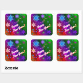 Sticker Rainbow Snowflakes (Feuille)