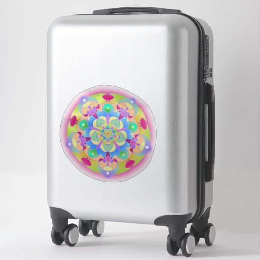 Sticker Rainbow Song Mandala (Sur valise)