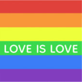 Sticker Rainbow Striped Love is Love Gay pride LGBTQ (Devant)