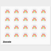 Sticker Rainbow Thankyou (Feuille)