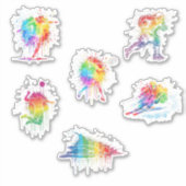 Sticker Rainbow Watercolor Winter Sports (Devant)