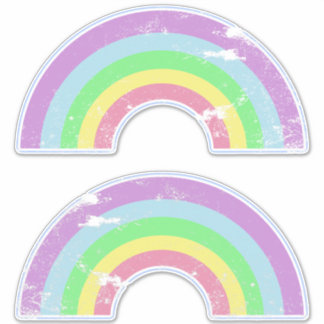 Sticker Rainbows rétro
