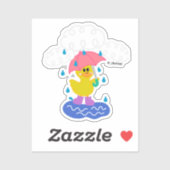 Sticker Rainy Day Duck (Feuille)
