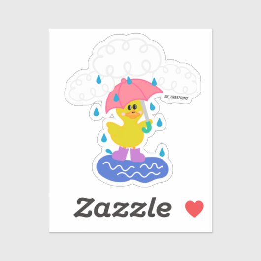 Sticker Rainy Day Duck (Feuille)