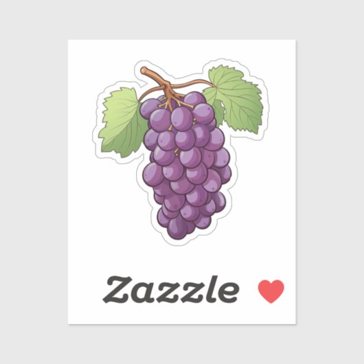 Sticker Raisins de dessin animé (Feuille)