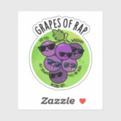 Sticker Raisins De Rap Funny Fruit Pun (Feuille)