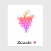 Sticker Raisins roses (Feuille)