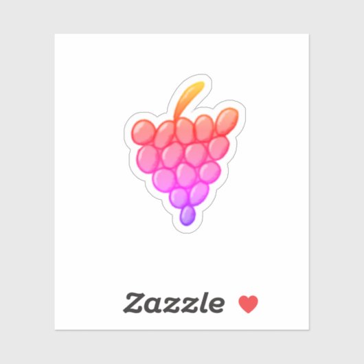 Sticker Raisins roses (Feuille)