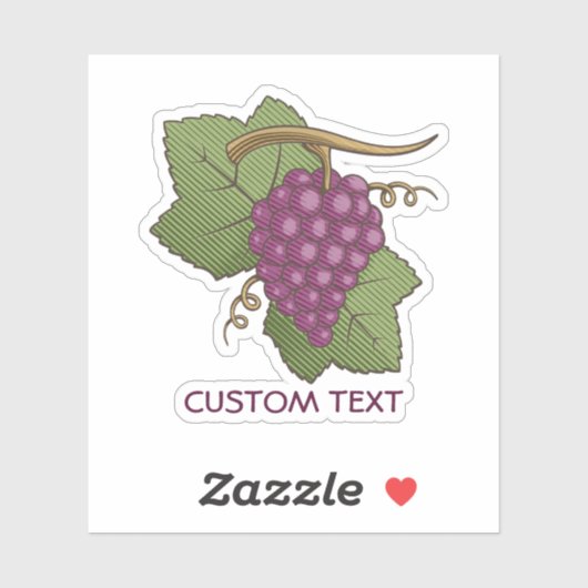 Sticker Raisins rouges (Feuille)