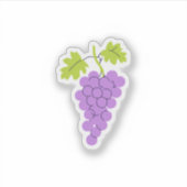 Sticker Raisins Violets Fruit (Devant)