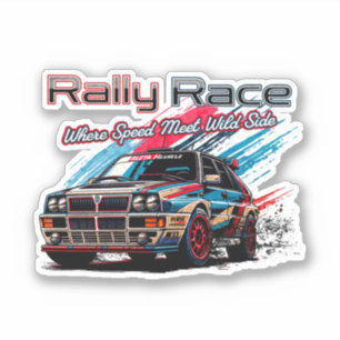 STICKER RALLY RACE VINTAGE - LORSQUE LA VITESSE RENCONTRE 