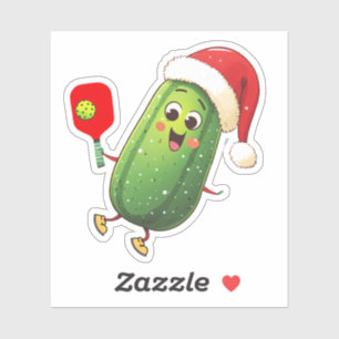 Sticker Rallye de Pickleball de Père Noël amusant