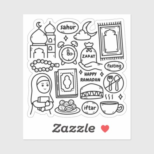 Sticker Ramadan Kareem (Feuille)