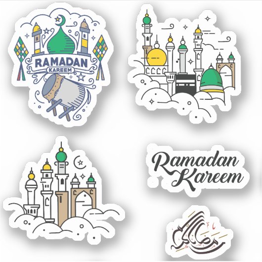 Sticker Ramadan Kareem calligraphie arabe (Devant)