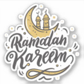 Sticker Ramadan Kareem Crescent Moon aperçu Jeûne (Devant)