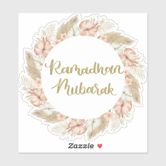 Sticker Ramadan Mubarak 3 (Feuille)