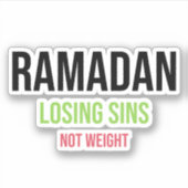 Sticker Ramadan Perdre des péchés pas de poids (Devant)