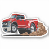 Sticker Ramassage de muscle de dessin animé (Devant)