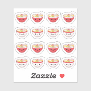 Sticker Ramen Bowl Noodles Kawaii
