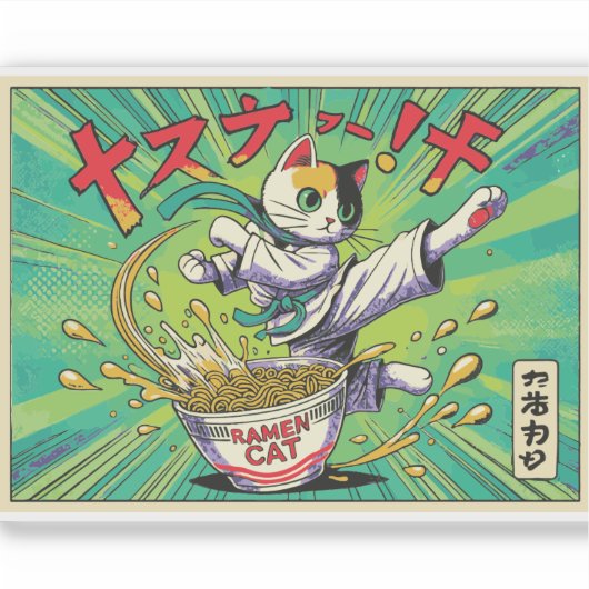 Sticker Ramen Cat (Devant)