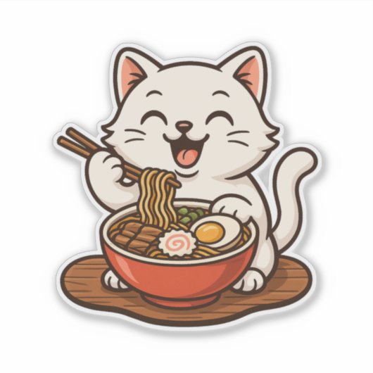 Sticker Ramen Cat (Devant)