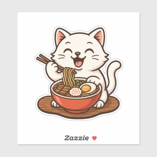 Sticker Ramen Cat (Feuille)