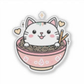 Sticker Ramen Cat - Cute Kawaii (Devant)