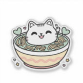 Sticker Ramen Cat - Cute Kawaii (Devant)