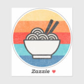 Sticker Ramen de style rétro (Feuille)
